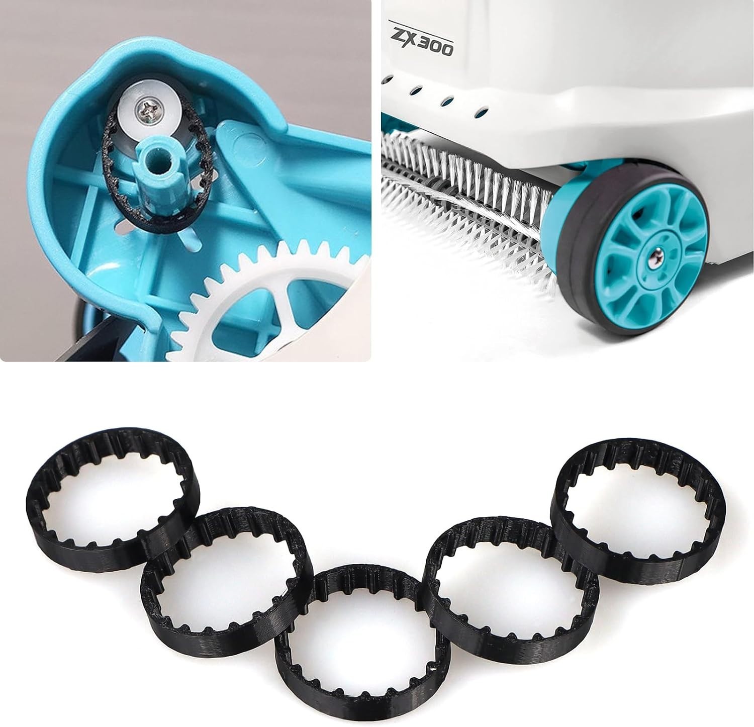 ZX300 Pool Cleaner Replacement Belts, 5 Pcs, TPU, Automatic Cleaner Accessory