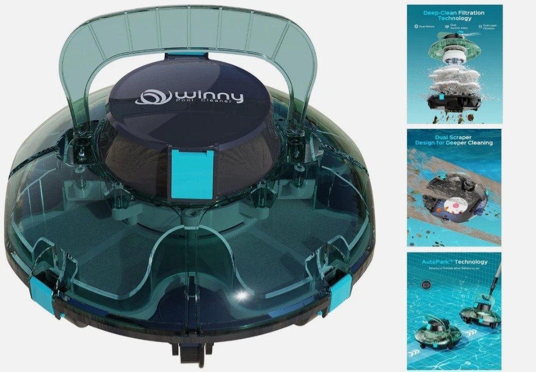 2026 Upgrade Cordless Robotic Pool Cleaner, Lasts 80 Min, Automatic Vacuum fo…