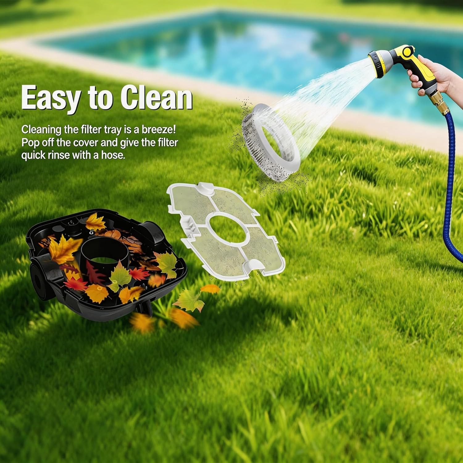 Robotic Pool Cleaner, Cordless Pool Vacuum with Powerful Suction,120-Min Runtime