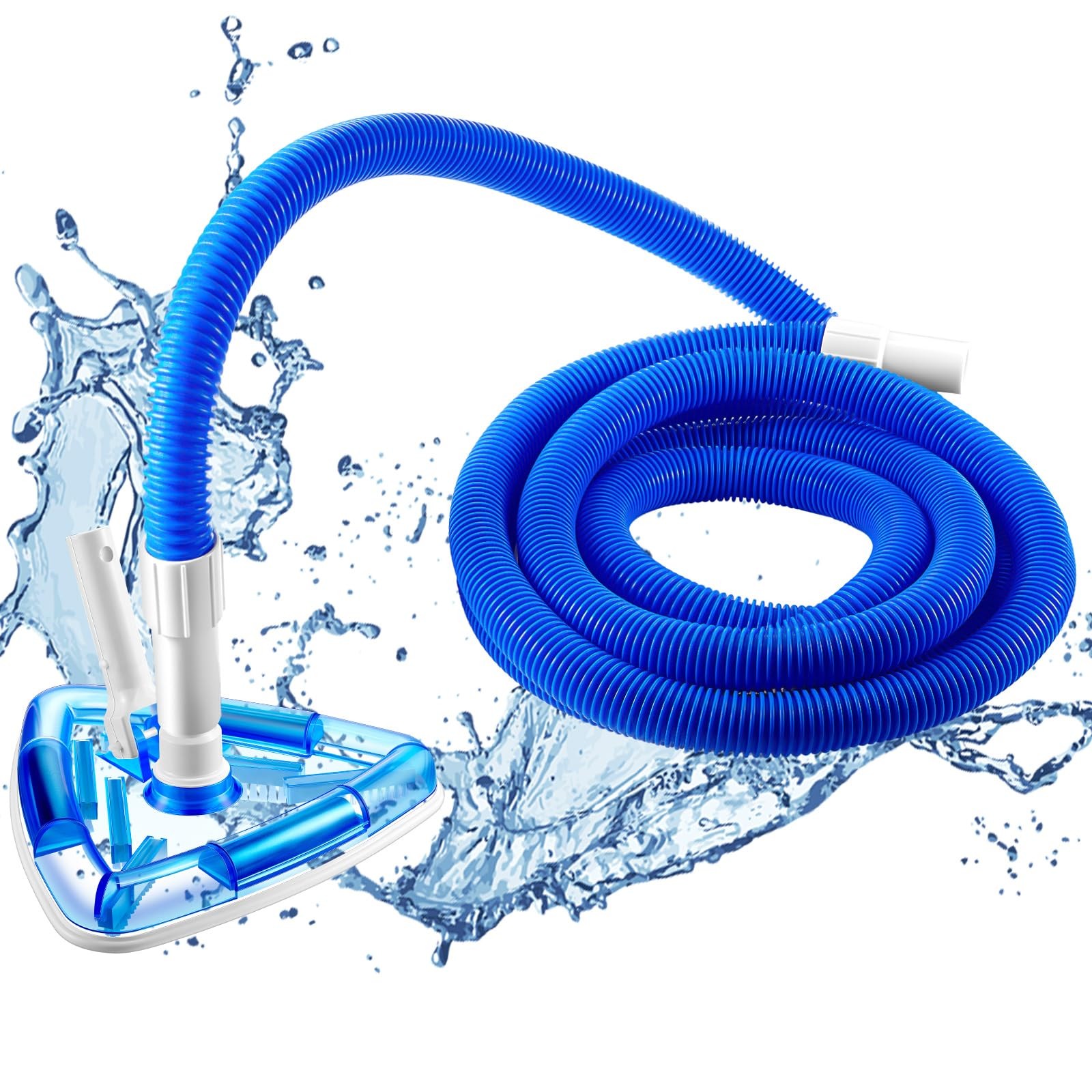 2 Pcs Swimming Pool Cleaning Kit 1-1/4 Inch x 18 ft Pool Vacuum Hose with Swi…
