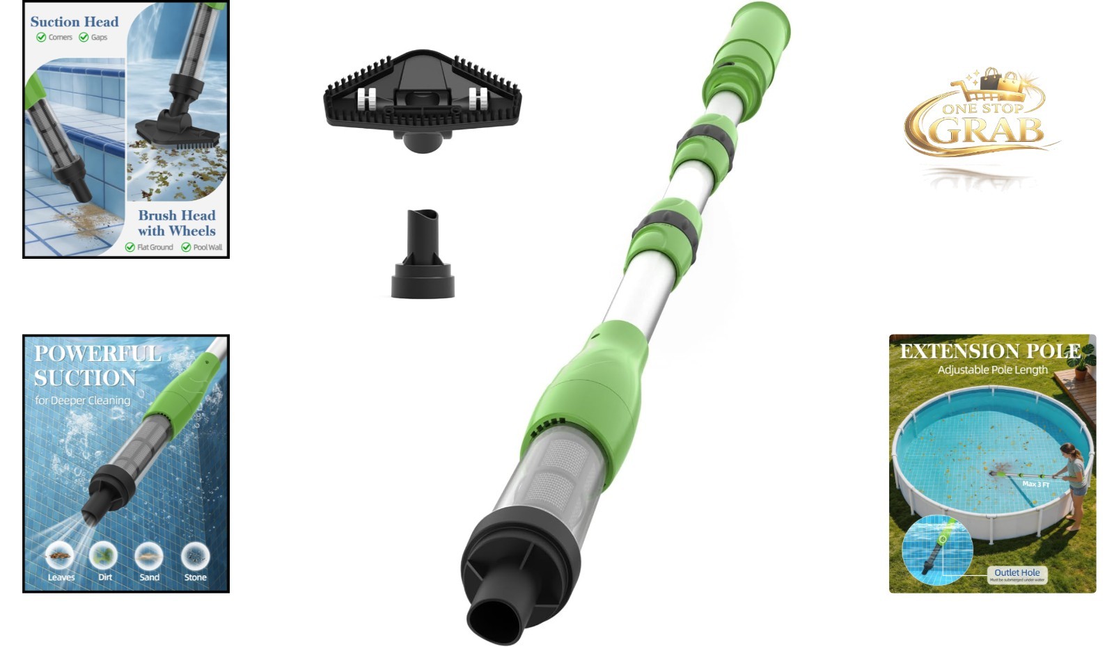 Handheld Cordless Pool Vacuum 90 Min Run Rechargeable Spa Debris Sand Cleaner