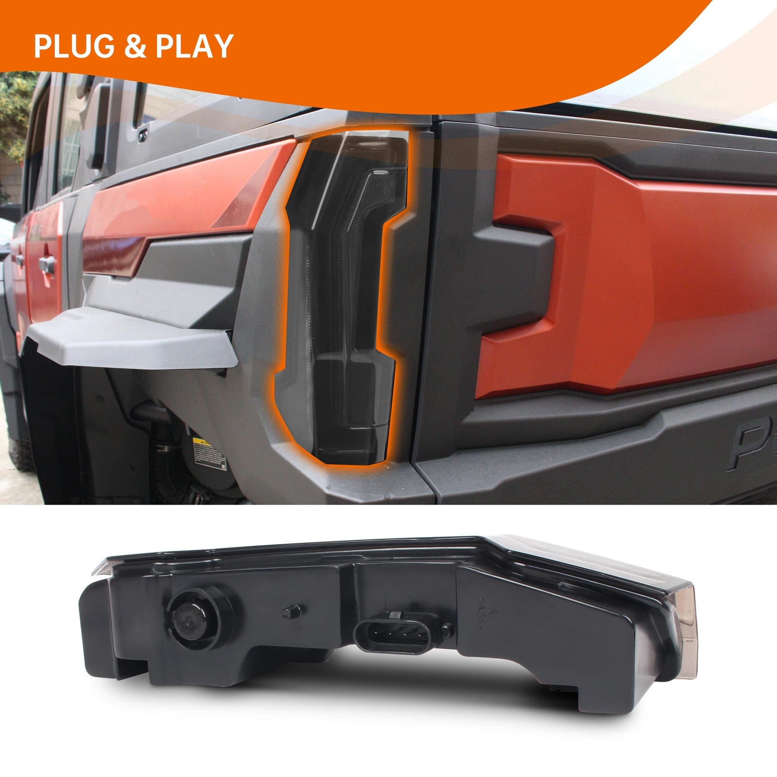 LED Taillights Compatible with 2024+ Polaris Xpedition Accessories Smoked Bla…