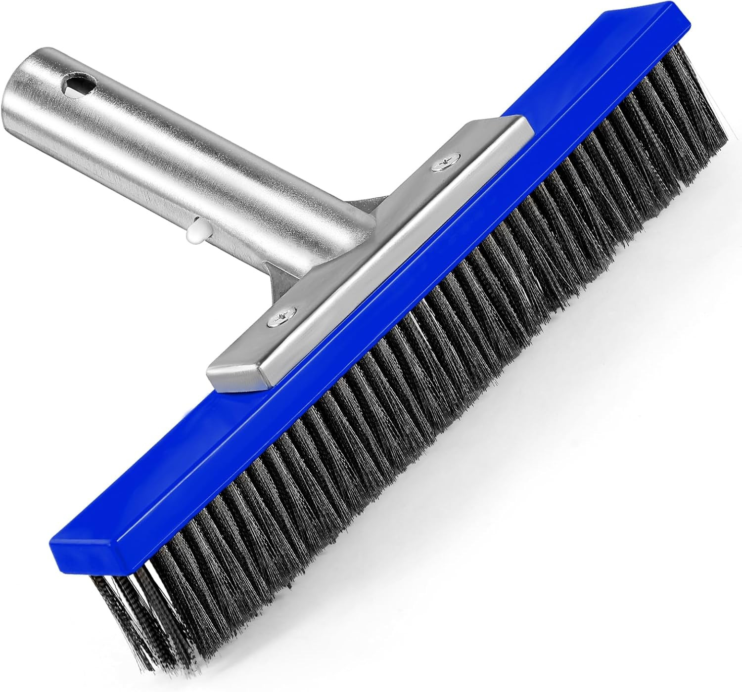 Heavy Duty Pool Brush Head，10-Inch Metal Pool Brushes Head with Stainless Steel
