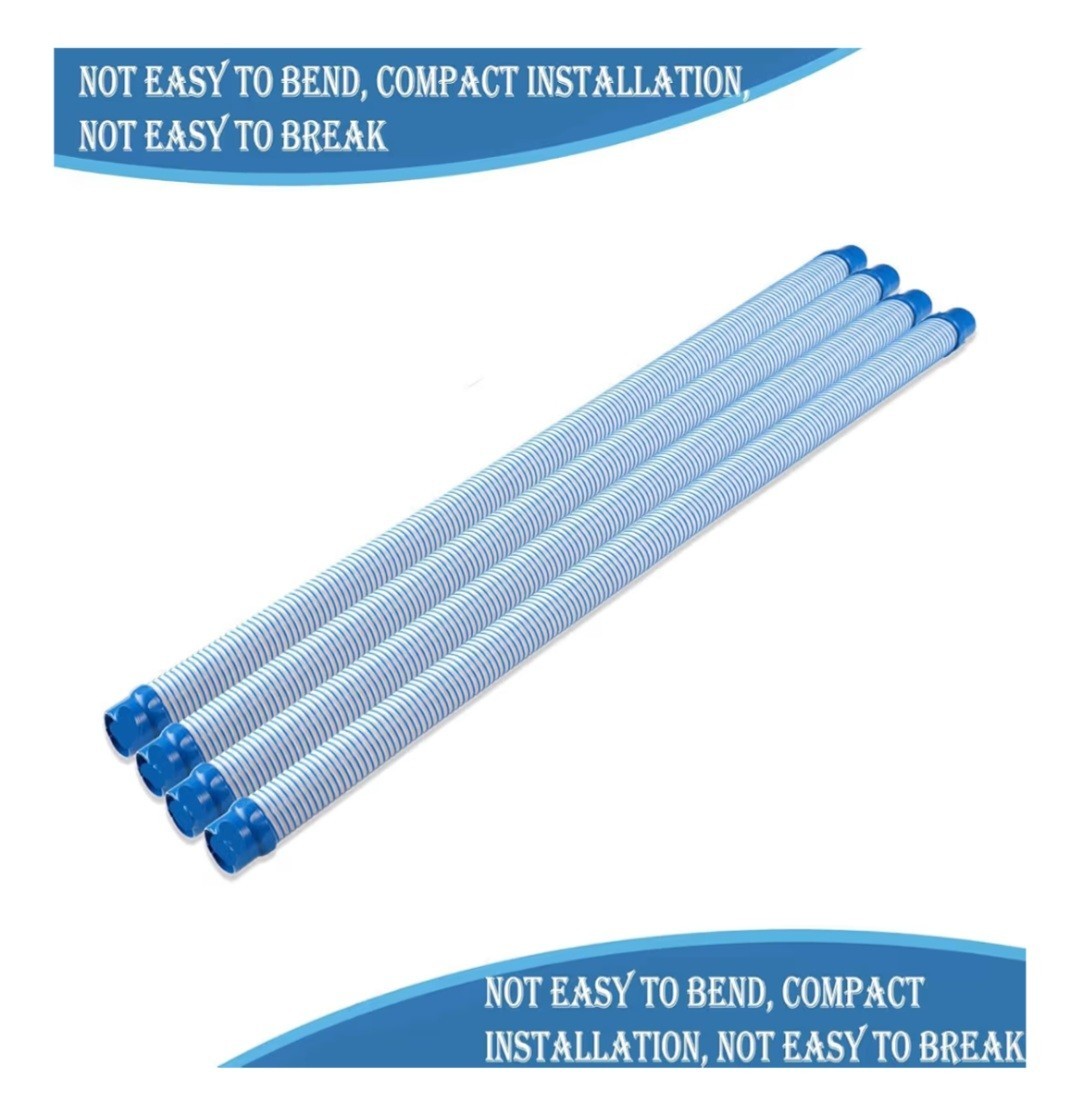 CRUSHONYOU Pool Cleaner Hose 6 Pack 39in 1-1/2in ID Blue EVA/PE