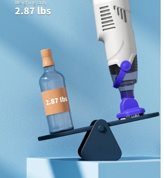 LITTLE SHARK Pool Vacuum For Above Ground Pool, Hot Tub Vacuum 60W Motor @G