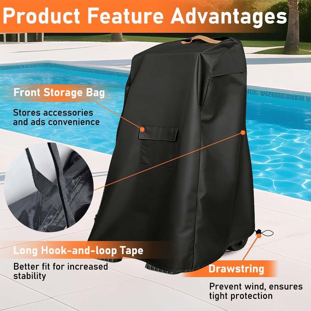Heavy Duty Caddy Cover Waterproof Robotic Pool Cleaner UV Dust Protector Tarp