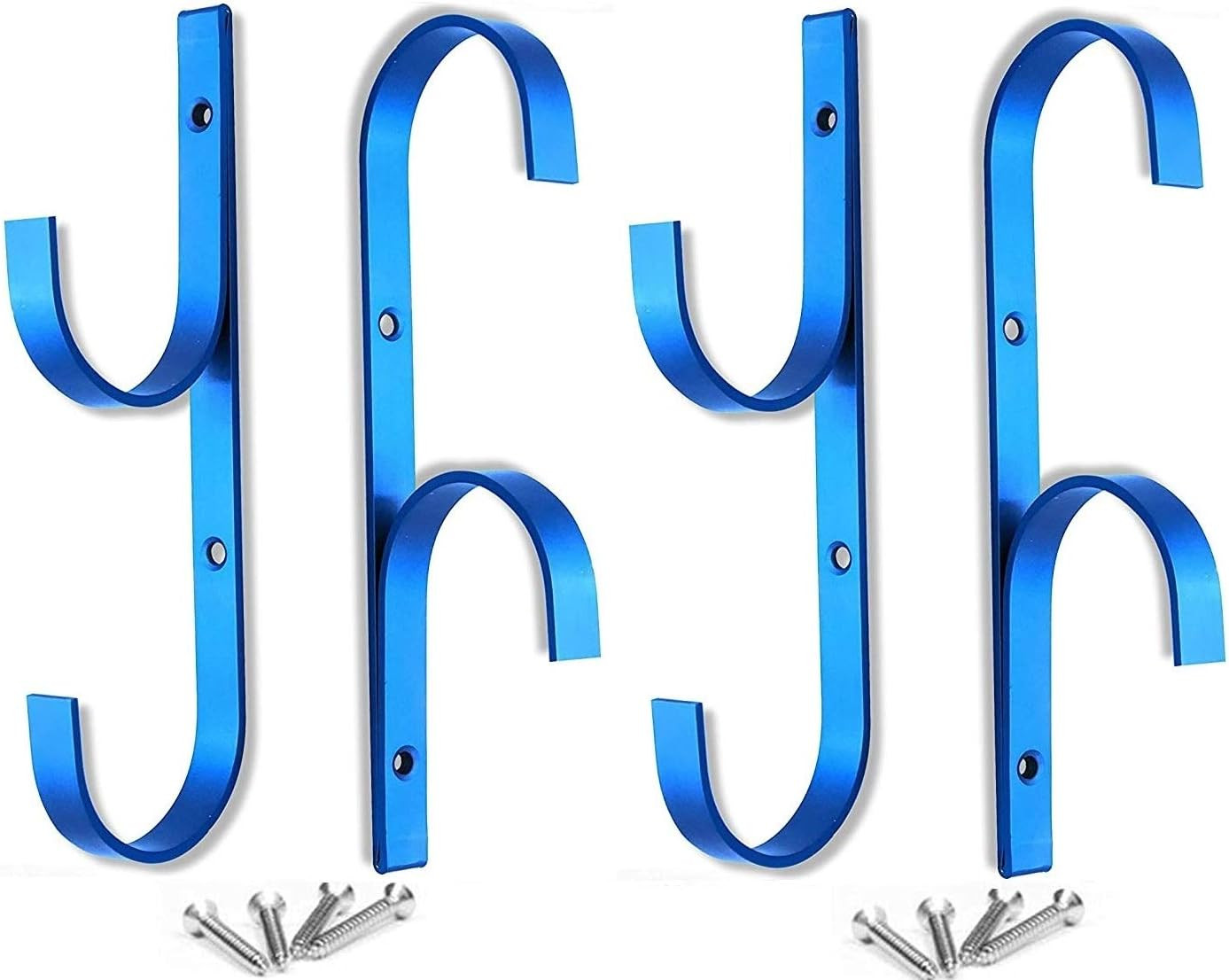 Flowerbeauty Pool Pole Hanger Premium Aluminium Holder Set, Ideal Hooks for Tele