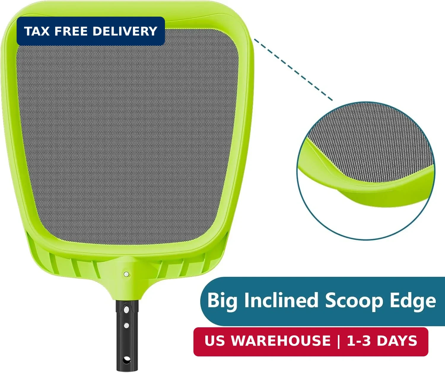 Sepetrel Pool Skimmer Net – Professional Heavy Duty Reinforced Frame Nylon Flat
