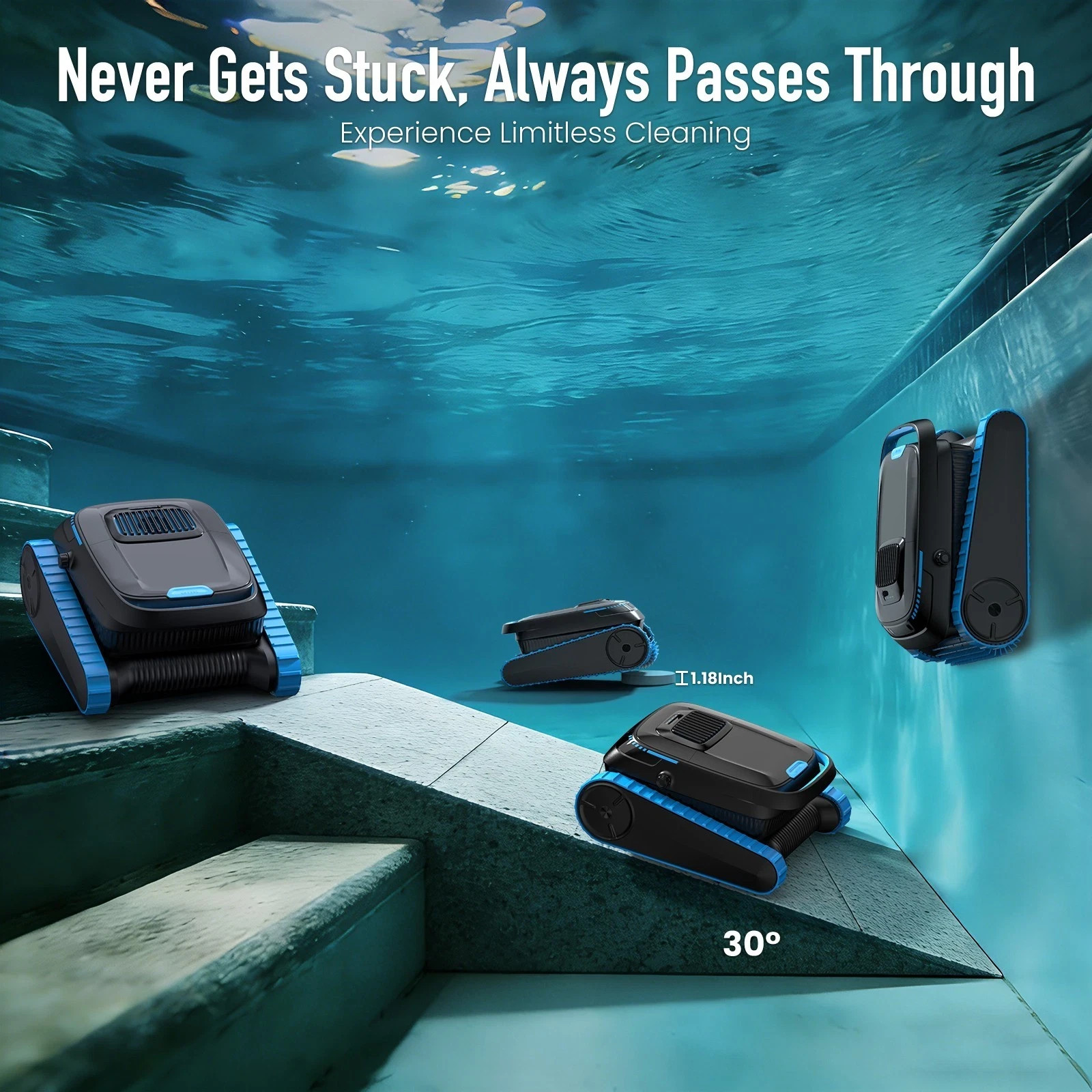 AIRROBO CP40 Vacuum Pool Waterline Robot Automatic for Floor Walls Cleaner APP
