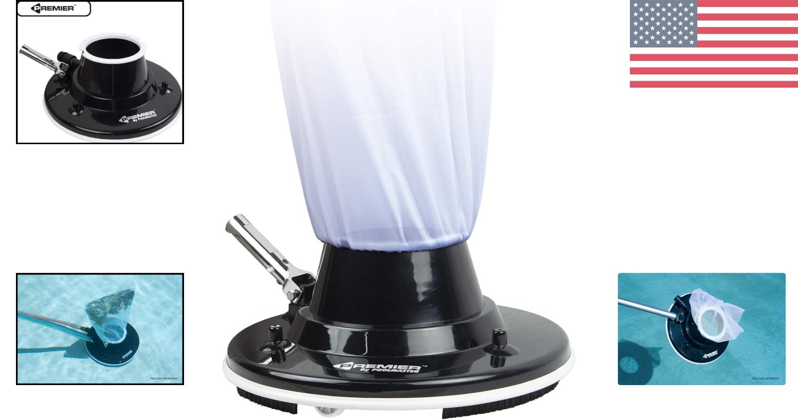 Premier Collection Pool Leaf Vacuum: Compact Design & A+ Performance