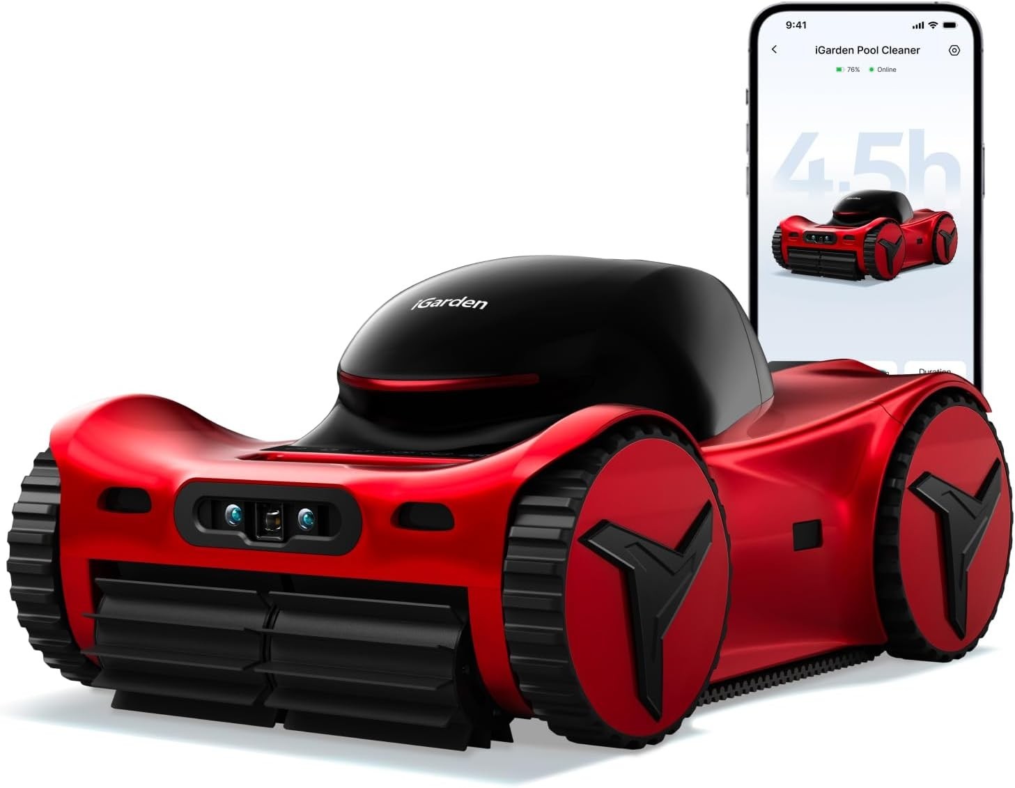 iGarden Robotic Pool Cleaner M1 AI Series 4.5H Runtime AI Dual Camera NEW