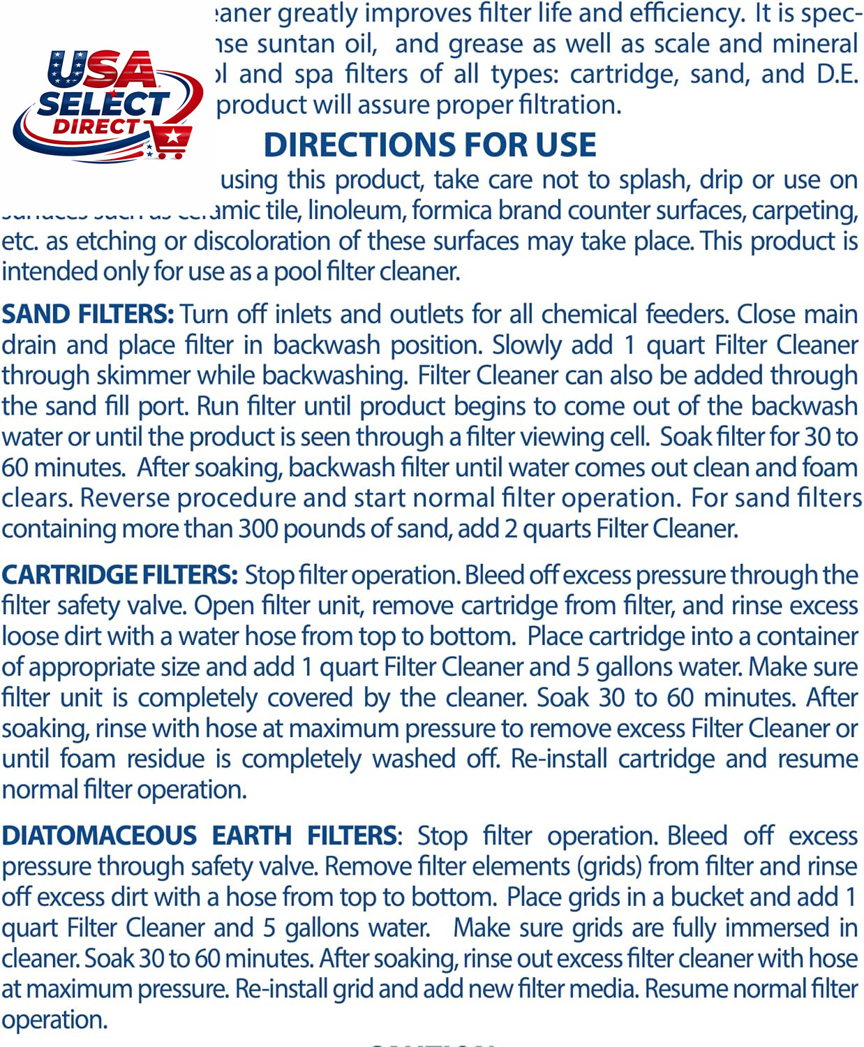 1-Quart 2-Pack Concentrated Pool Filter Cleaner Made in USA