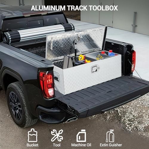 30 Inch Truck Bed Tool Box, Heavy Duty Aluminum Pickup Tool 30x13x10&Prime; Silver