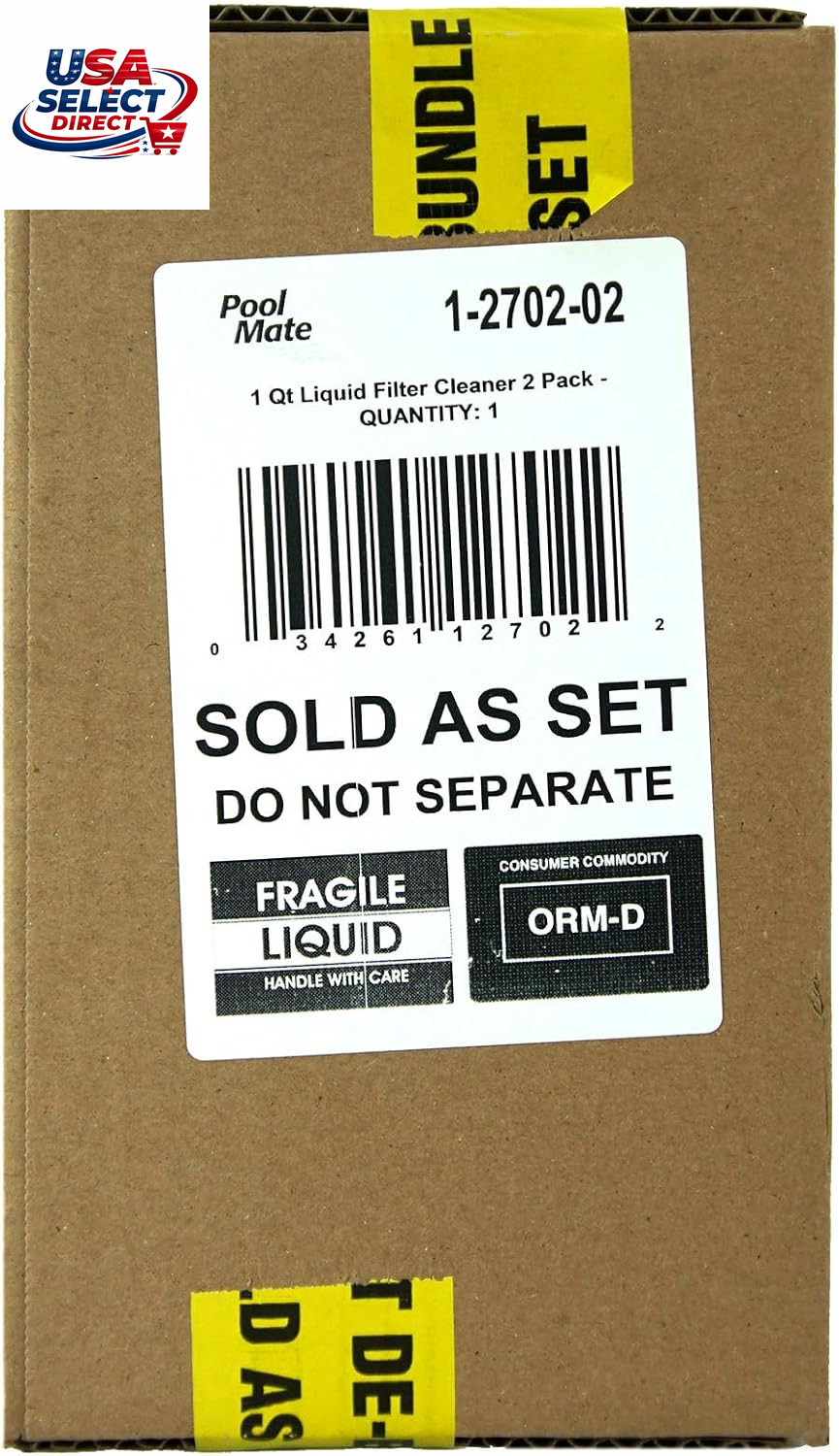 1-Quart 2-Pack Concentrated Pool Filter Cleaner Made in USA