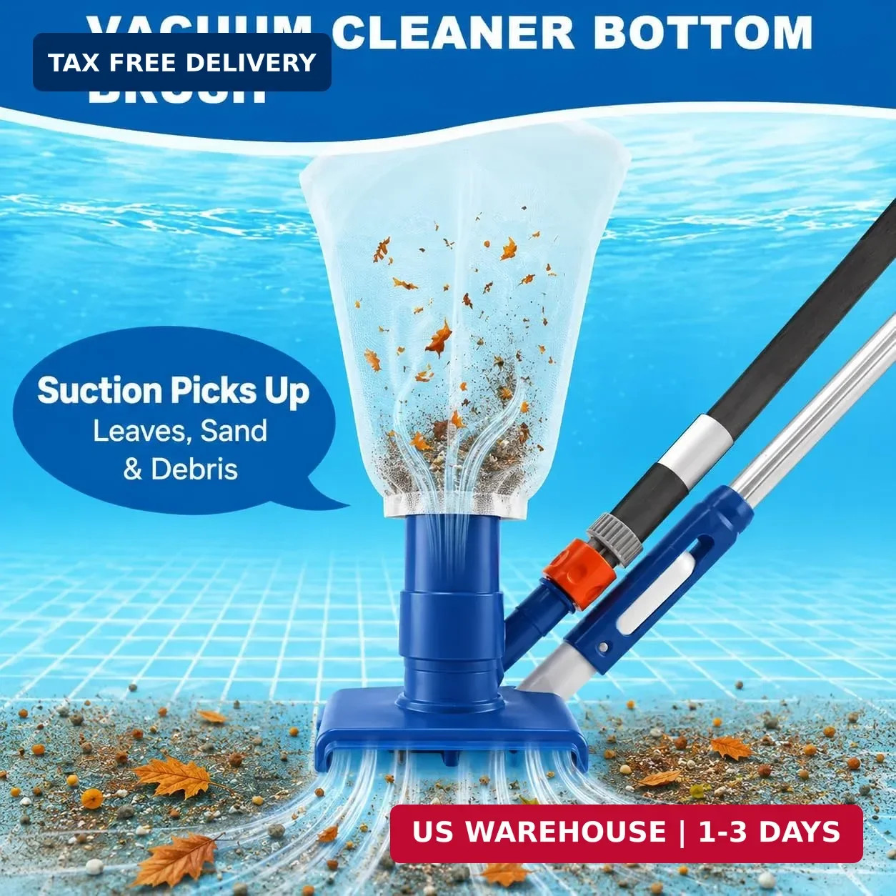 Pool Cleaning Kit for Above Ground Pools | Pool Vacuum and Skimmer Combo, Spa Je