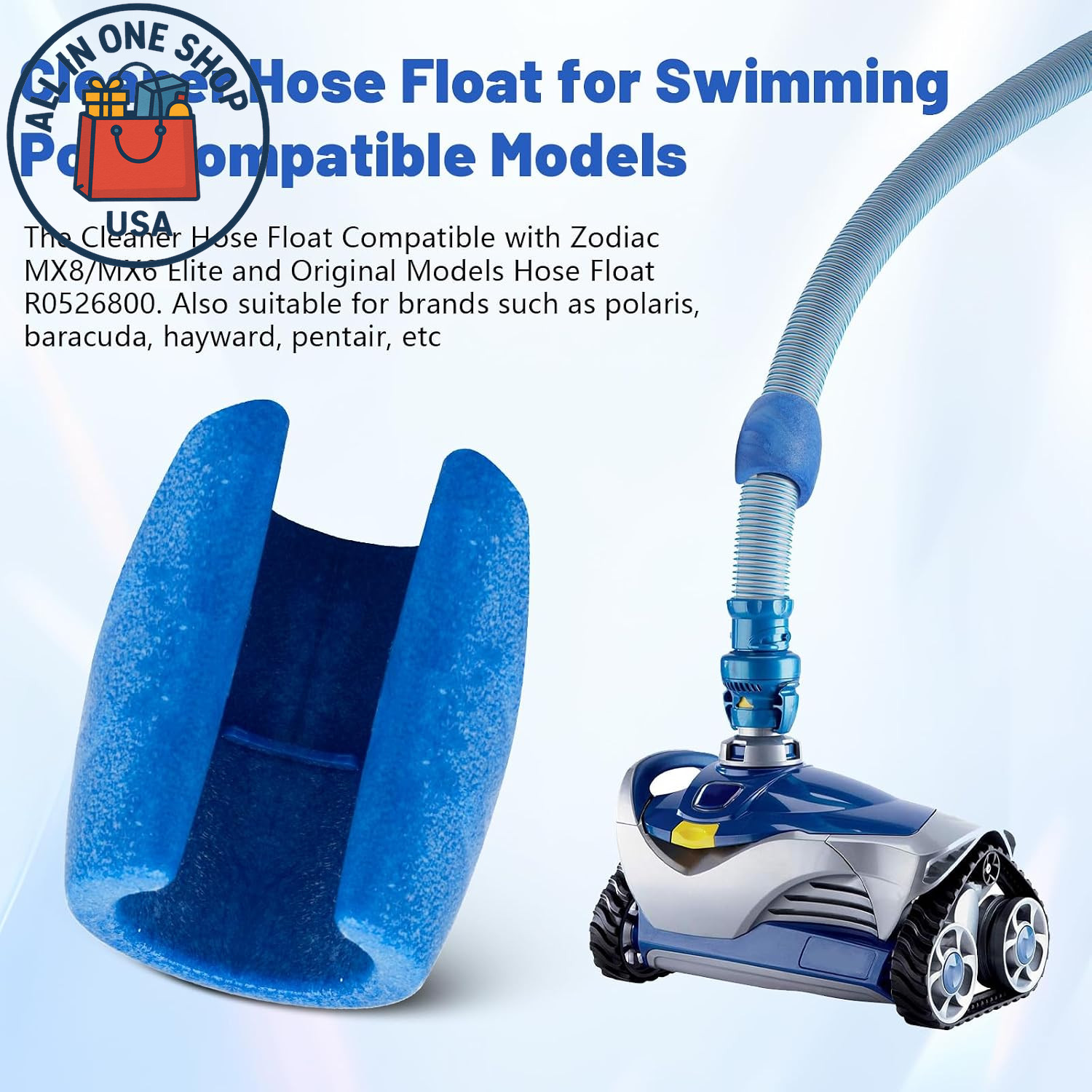 Pool Systems Cleaner Hose Float for Zodiac MX8/MX6 – 2 Pack