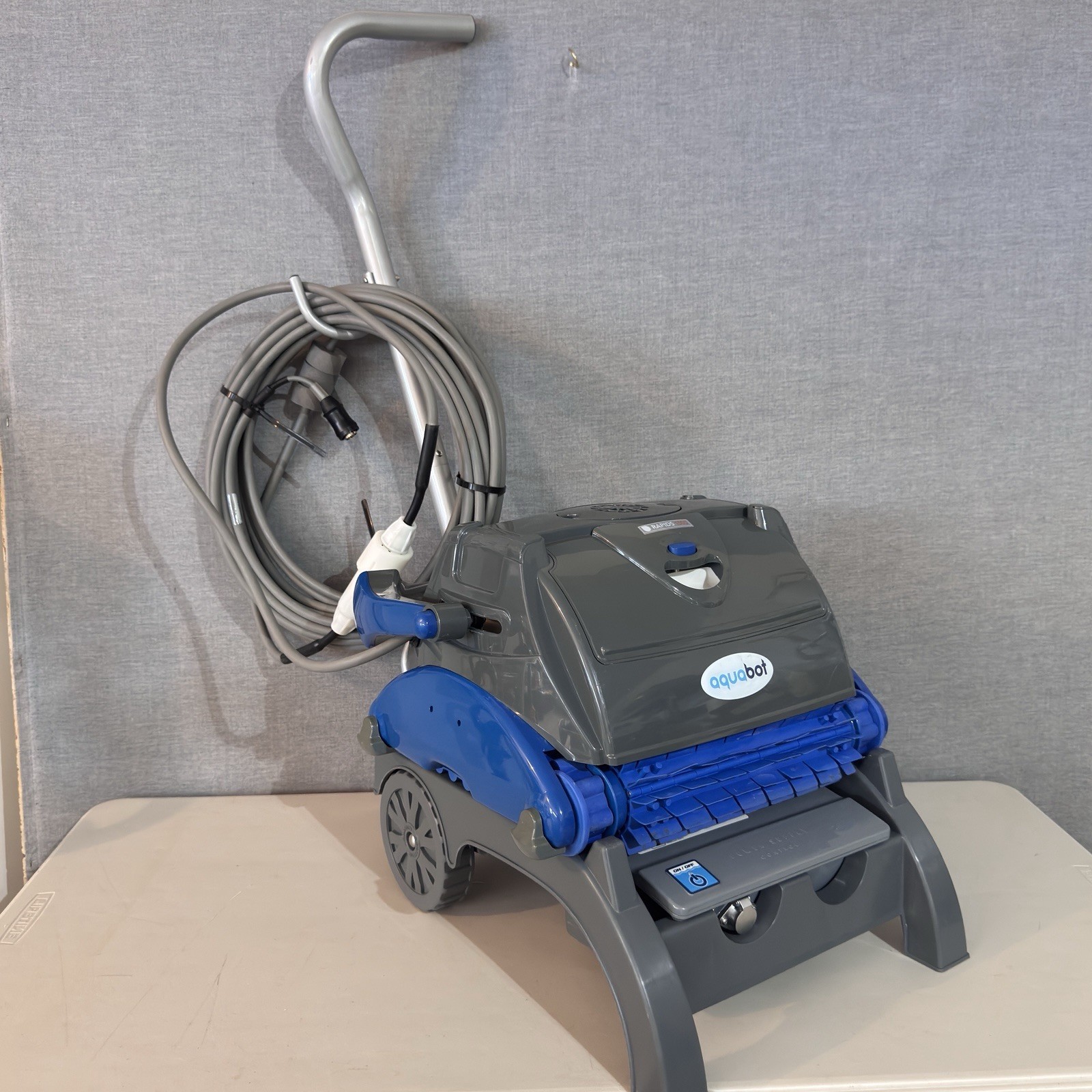 Aquabot Rapids 1500 Automatic Robotic Pool Cleaner w/ Caddy & Swivel Cable