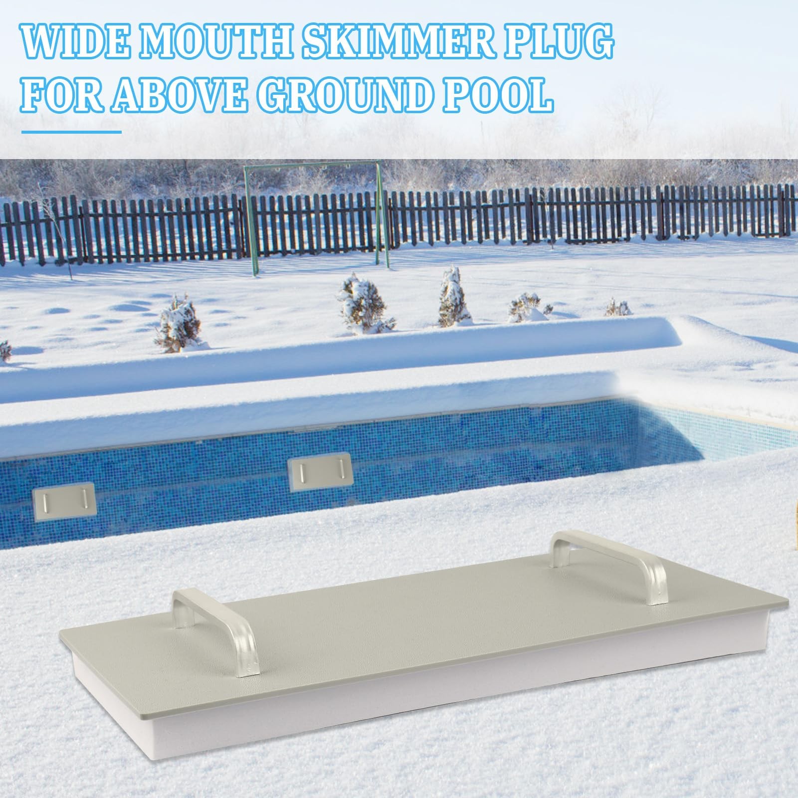 Above Ground Wide Mouth Skimmer Plug 11-1/2&Prime; x 4-7/8&Prime; Pool Skimmer Winter Plu…