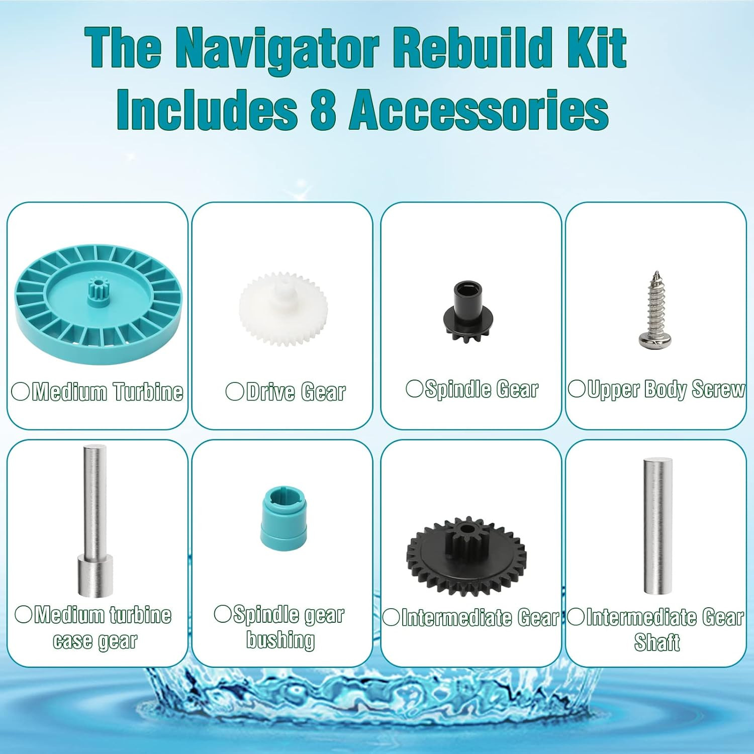 Navigator Medium Turbine Spindle Gear Kit, AXV079VP Replacement for Hayward Pool
