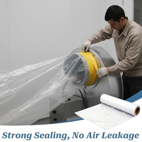 Ducting Poly Tubing, 200ftx25in Lay Flat Ducting, Flexible Polyethylene