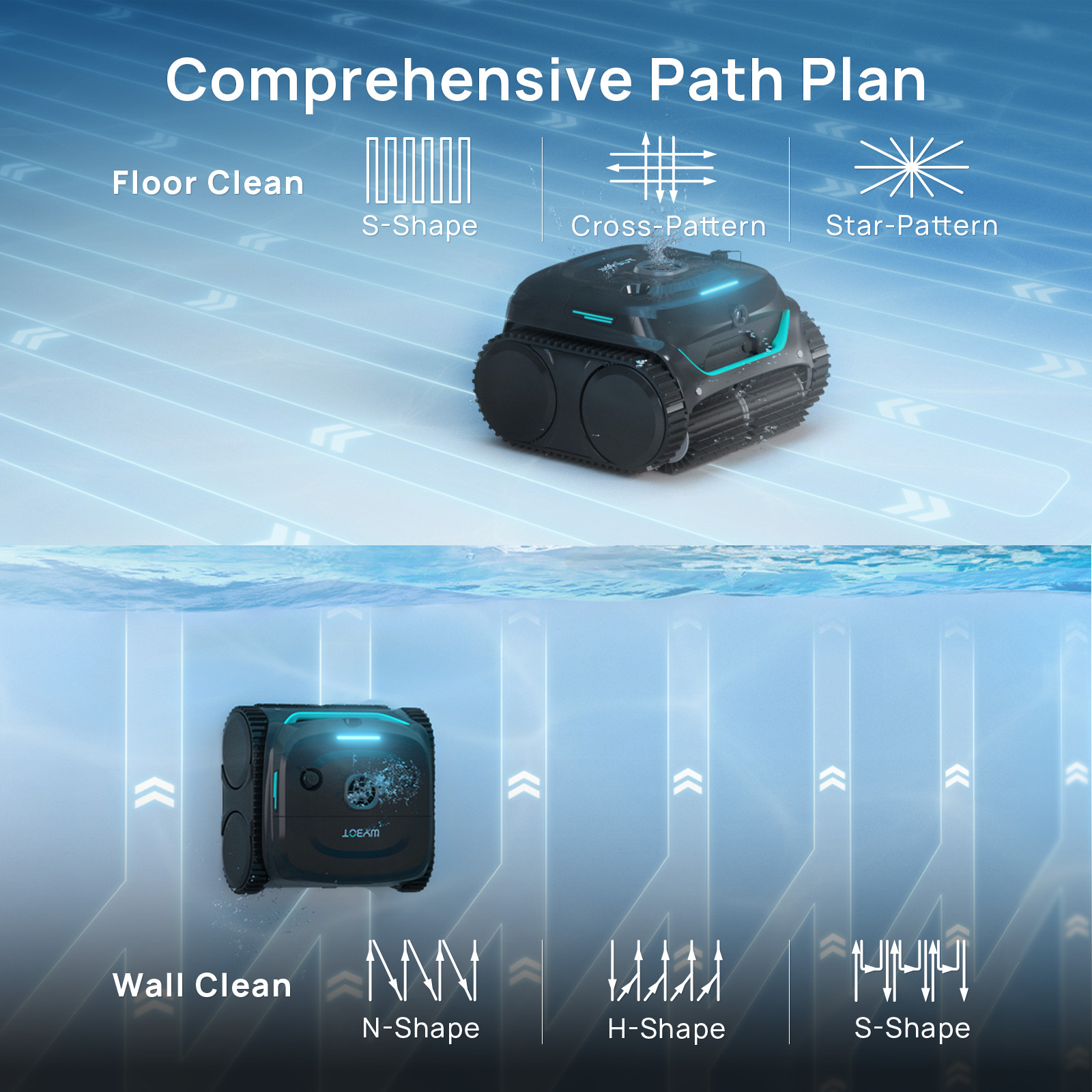 WYBOT C2 Vision Cordless Pool Cleaner with AI Camera, 8 Mode Pool Vacuum
