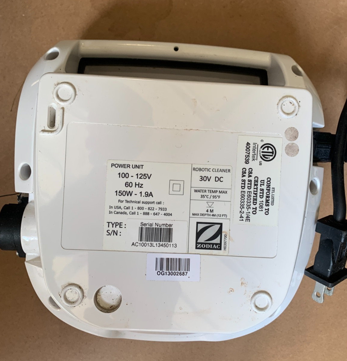 USED ZODIAC POLARIS CONTROL UNIT FITS 9450/9400 SPORT POOL CLEANERS TESTED