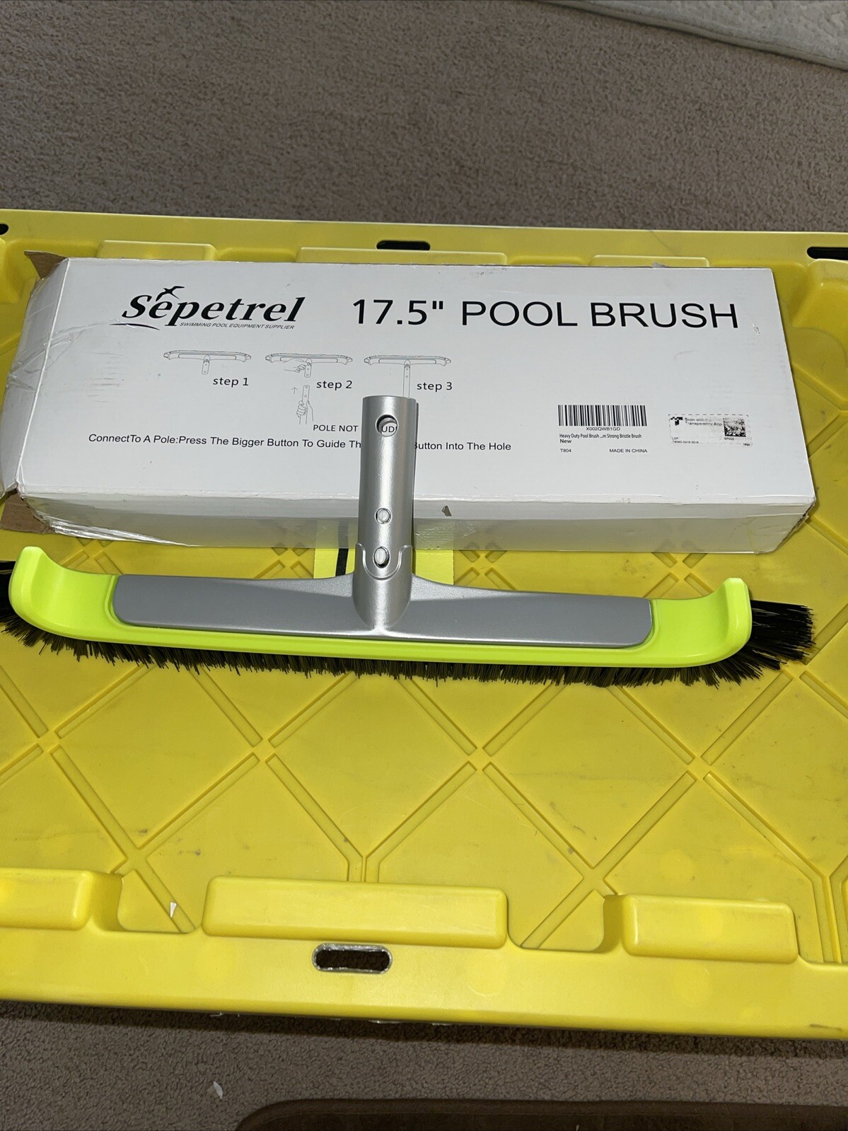 17.5&Prime; in Sepetrel Heavy Duty Pool Walls Brush Replacement