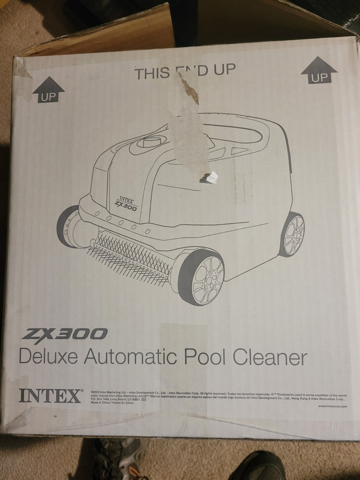 INTEX ZX300 700 GAL/HR ABOVE GROUND DELUXE AUTOMATIC POOL CLEANER W/21 FT HOSE