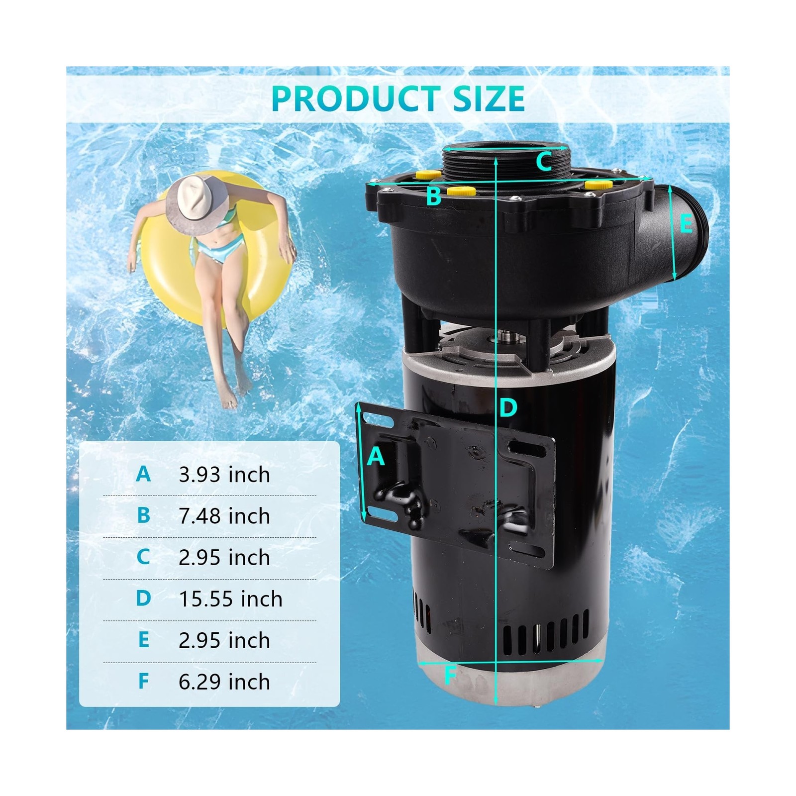 3721621-13 Spa Pump Hot Tub Pump 4 HP 230V 2-Speed Plumbing Executive 56