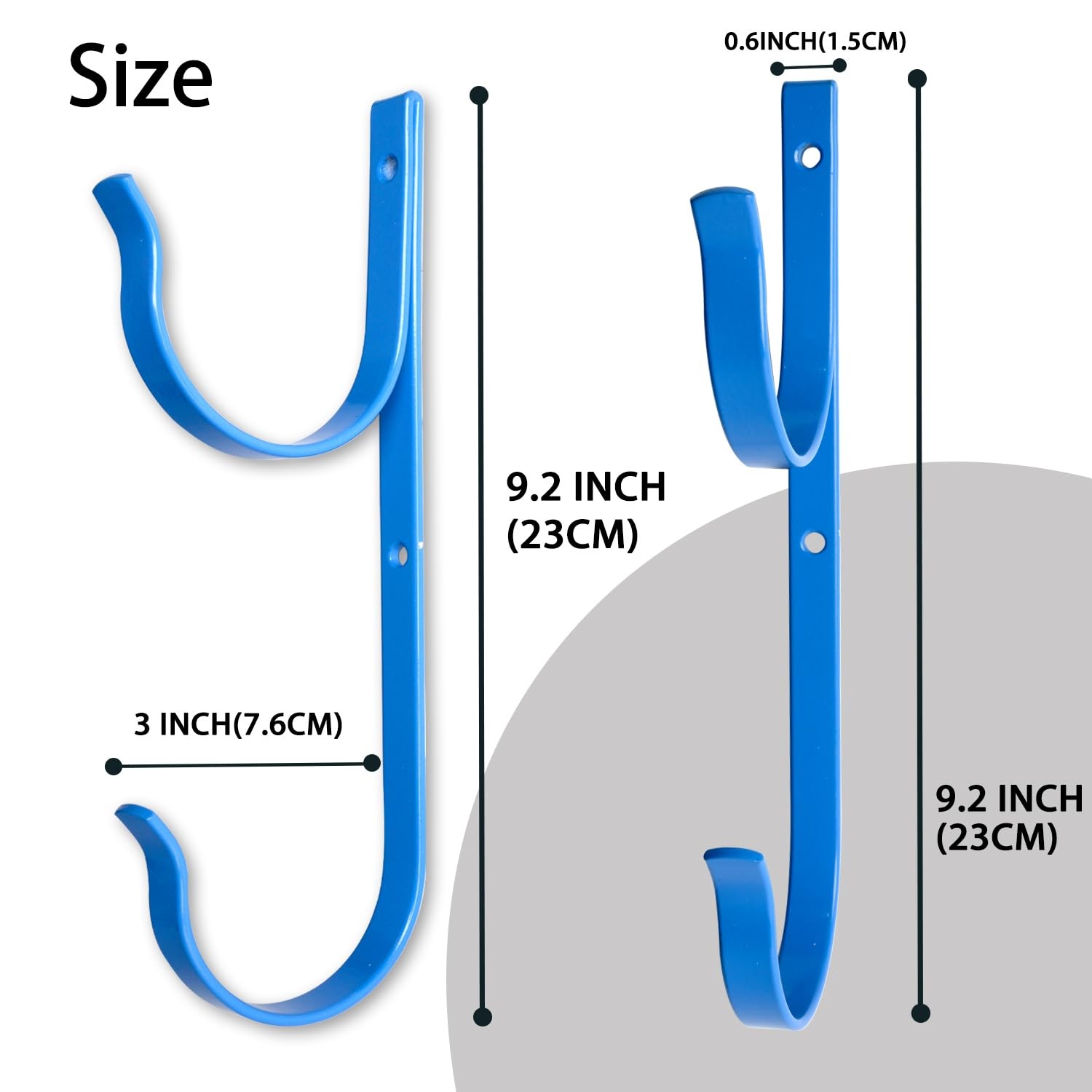 4 PCS Set Pool Pole Hangers Heavy Duty Blue Aluminium Holder Hooks with Screw…