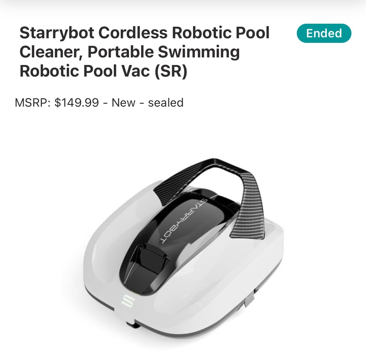 Starry Cordless Pool Vacuum Portable Swimming Cleaner,(SR)