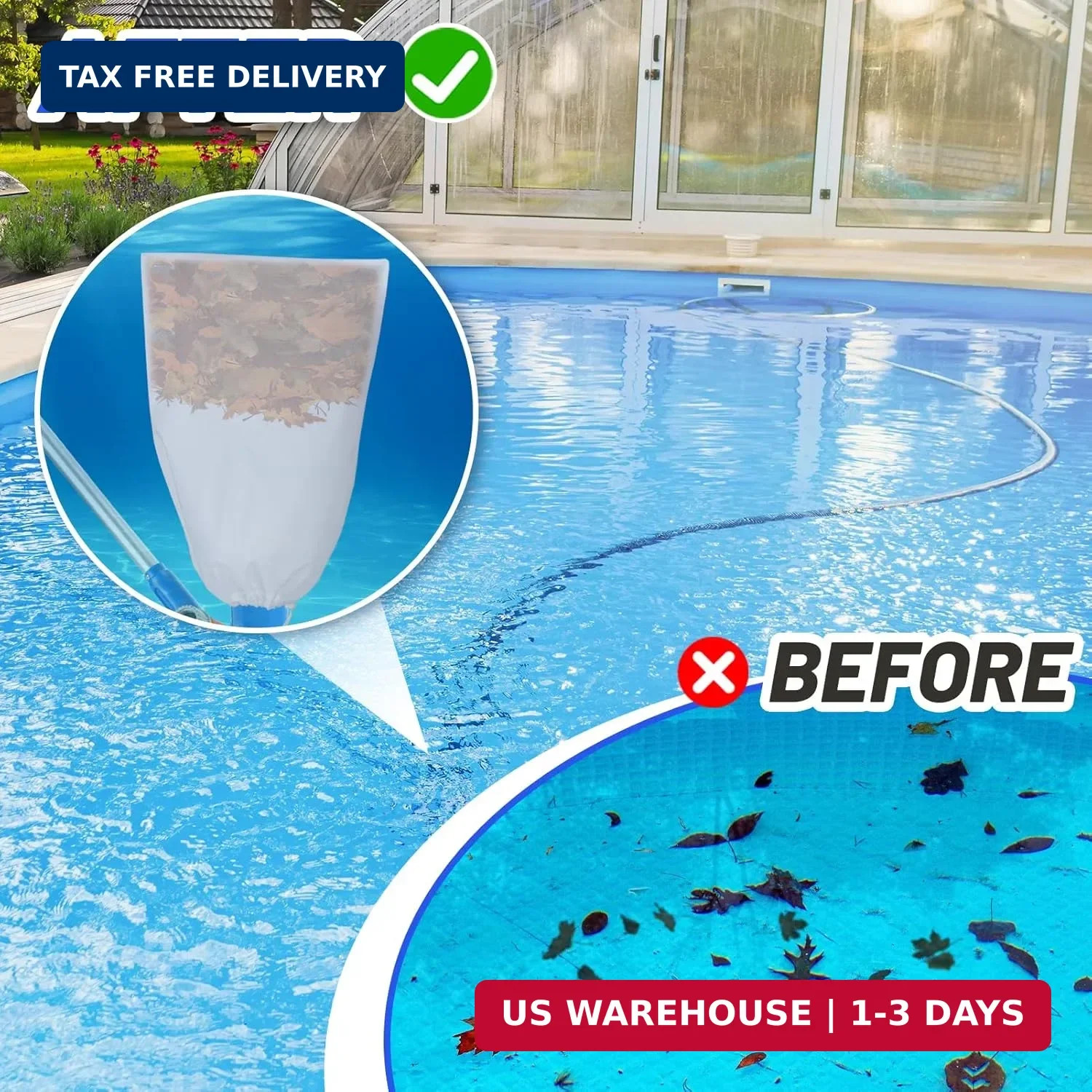 4 Pack High-Density Pool Leaf Vacuum Bags 16&Prime;x24&Prime; Fine Mesh Pull Lock Filter M