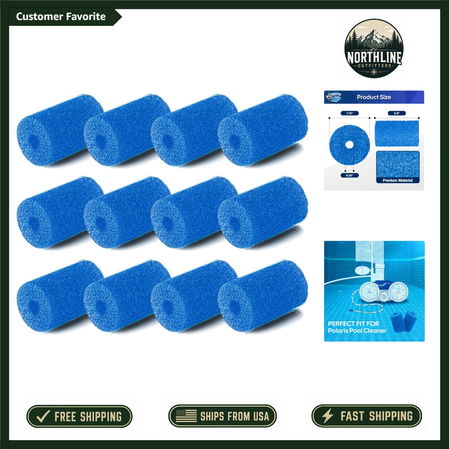 Easy Install 12 Pack of Sweep Hose Scrubbers for Polaris 3900 & More