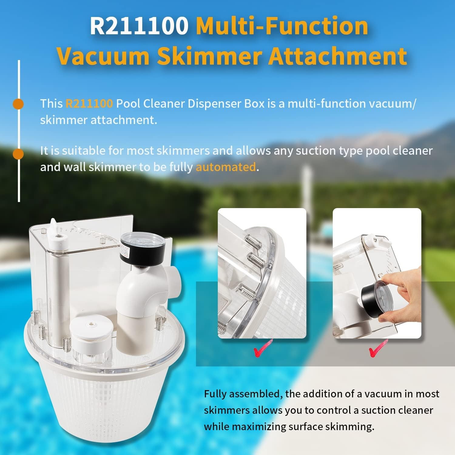 R211100 Vac-Mate Pool Cleaner Dispenser Box Fits for Certikin Filtrite PoolRite
