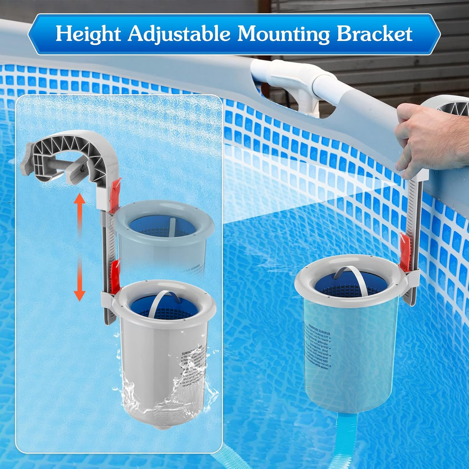 Above Ground Pool Skimmer Kit with 20 Surface Skimmer Socks