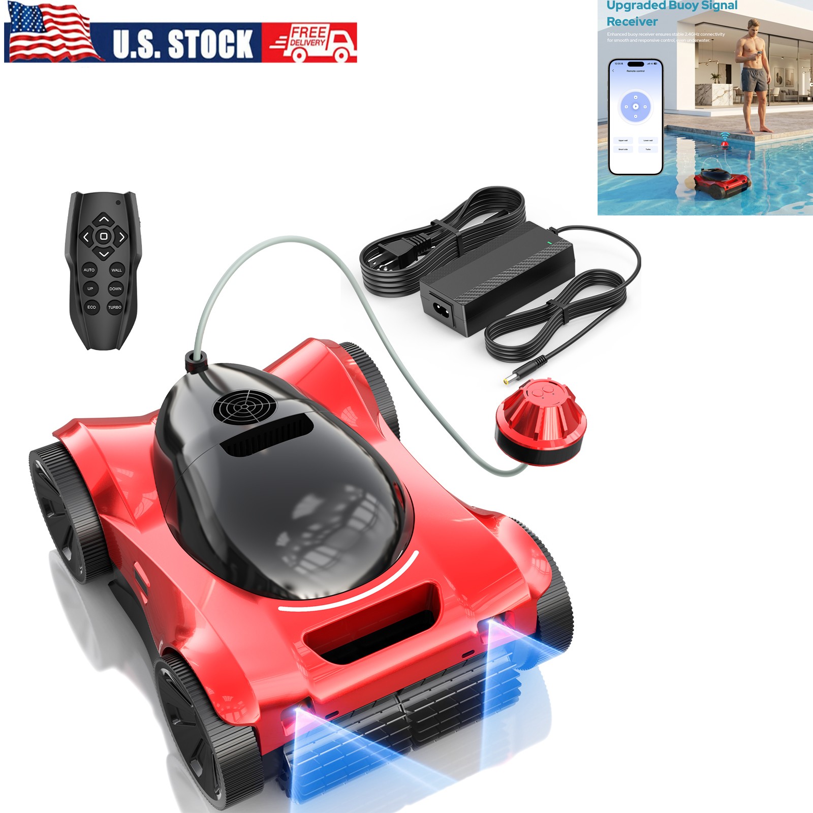 Cordless Robotic Pool Cleaner Vacuum Explorer Inground Pool Cleaner Smart Clean