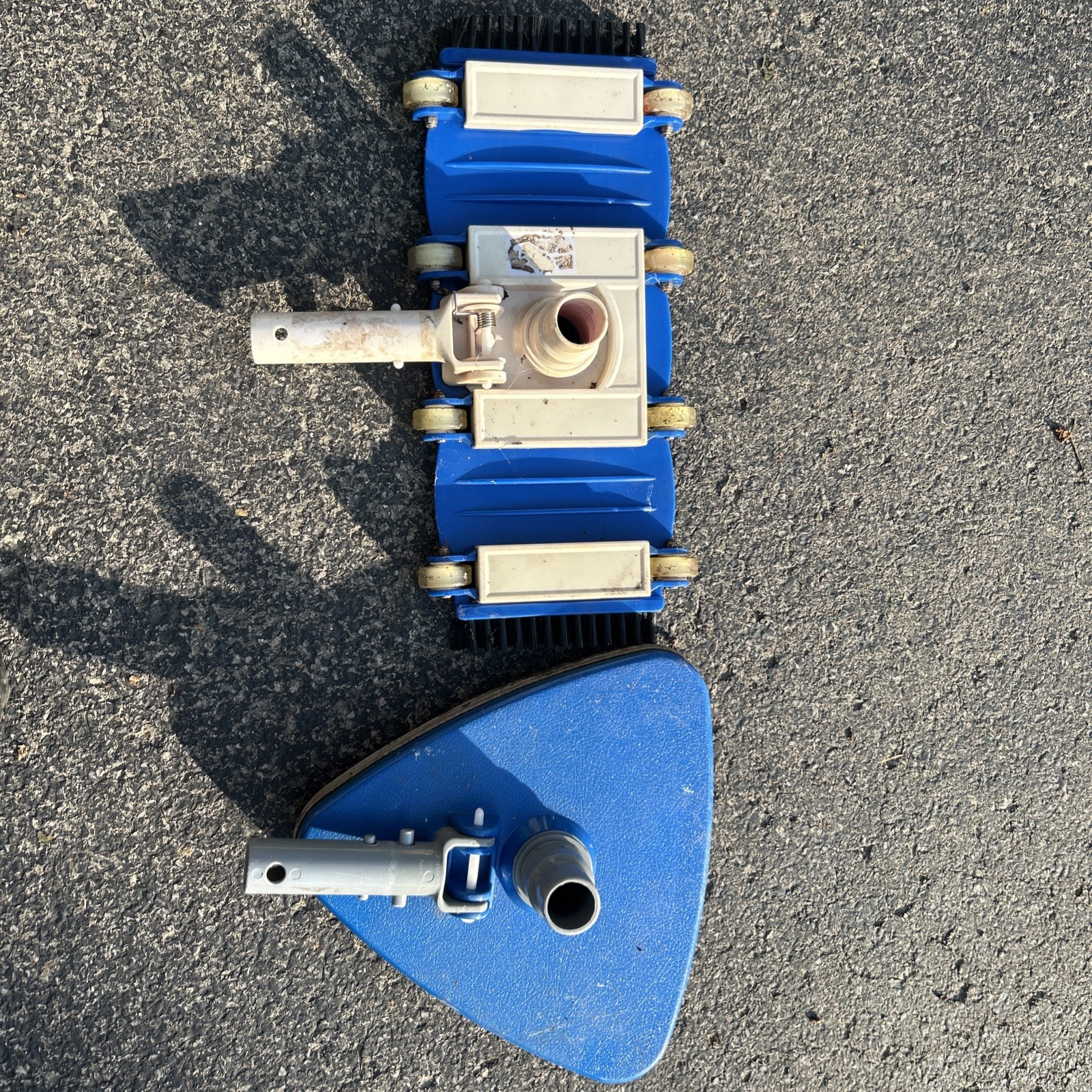 2 Pool Vacuum Heads, 14 Inch Rectangle, 10 Inch Triangle Weighted