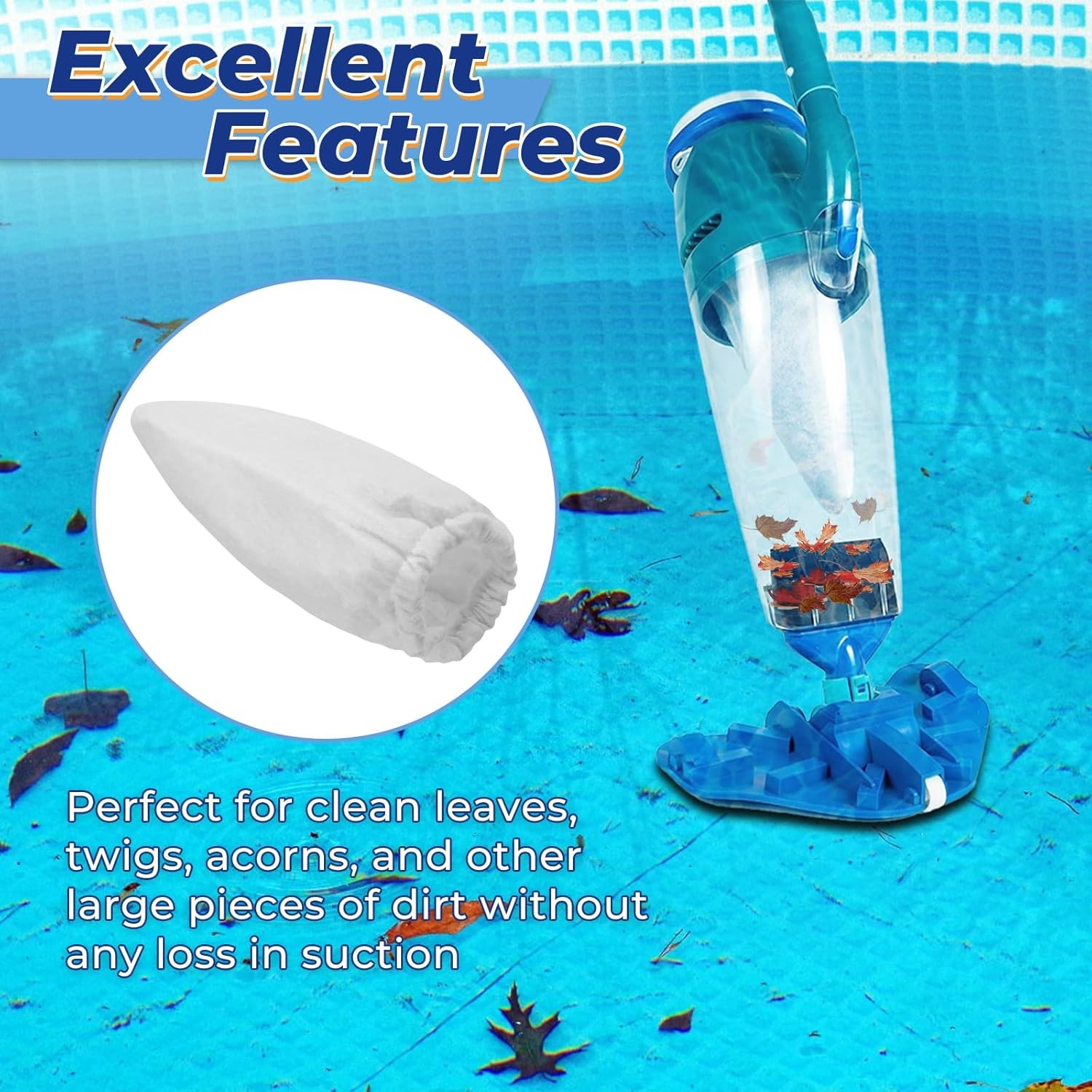 6 Pack Vacuum Filter Cotton Replacement for Pool Blaster & Water Tech…