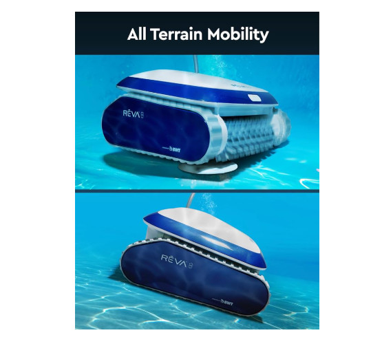 Aquabot REVA Smart Robotic Pool Cleaner w/ App Control Power Supply & 50ft Cable