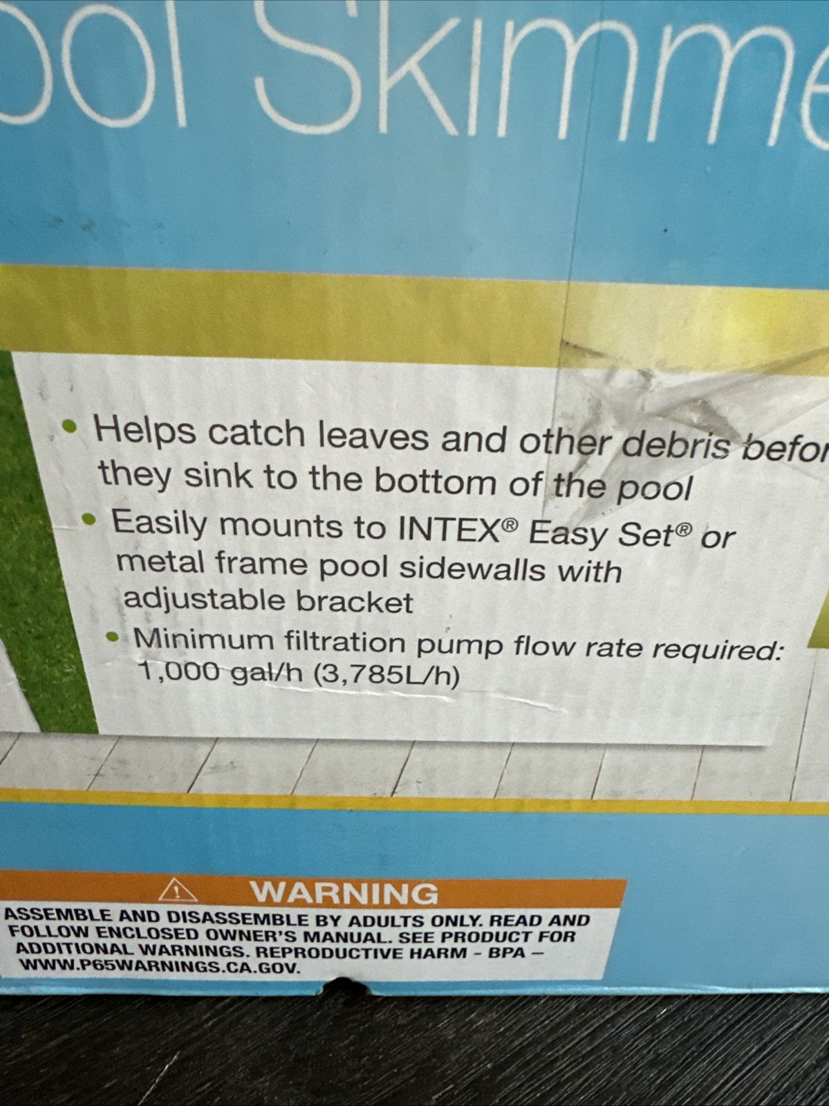 Intex Deluxe Wall Mount Swimming Pool Surface Automatic Skimmer (Open Box)