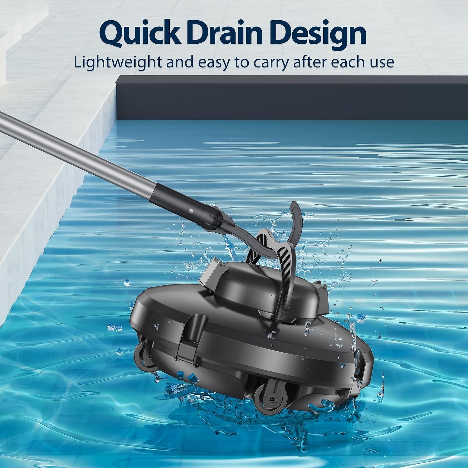 Automatic Pool Vacuum with Powerful Suction – Ideal for Pools Up to 1200 Sq.Ft
