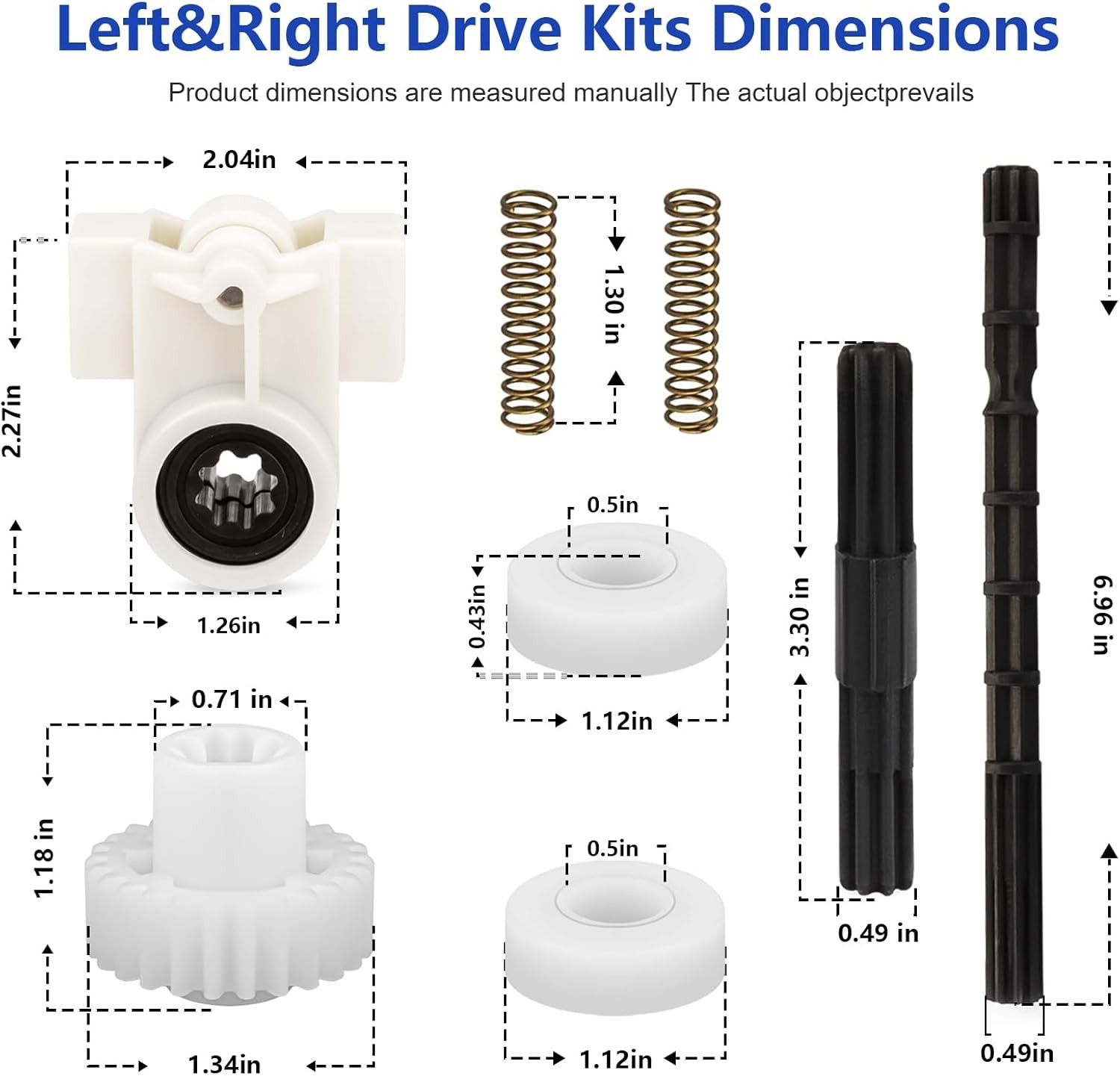 360289 Left Drive Kit & 360290 Right Pool Cleaner Bearings Black