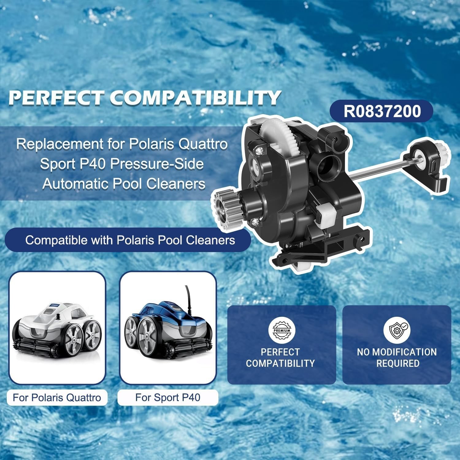 R0837200 for Polaris Quattro P40 Sport Pressure Side Automatic Pool Cleaner