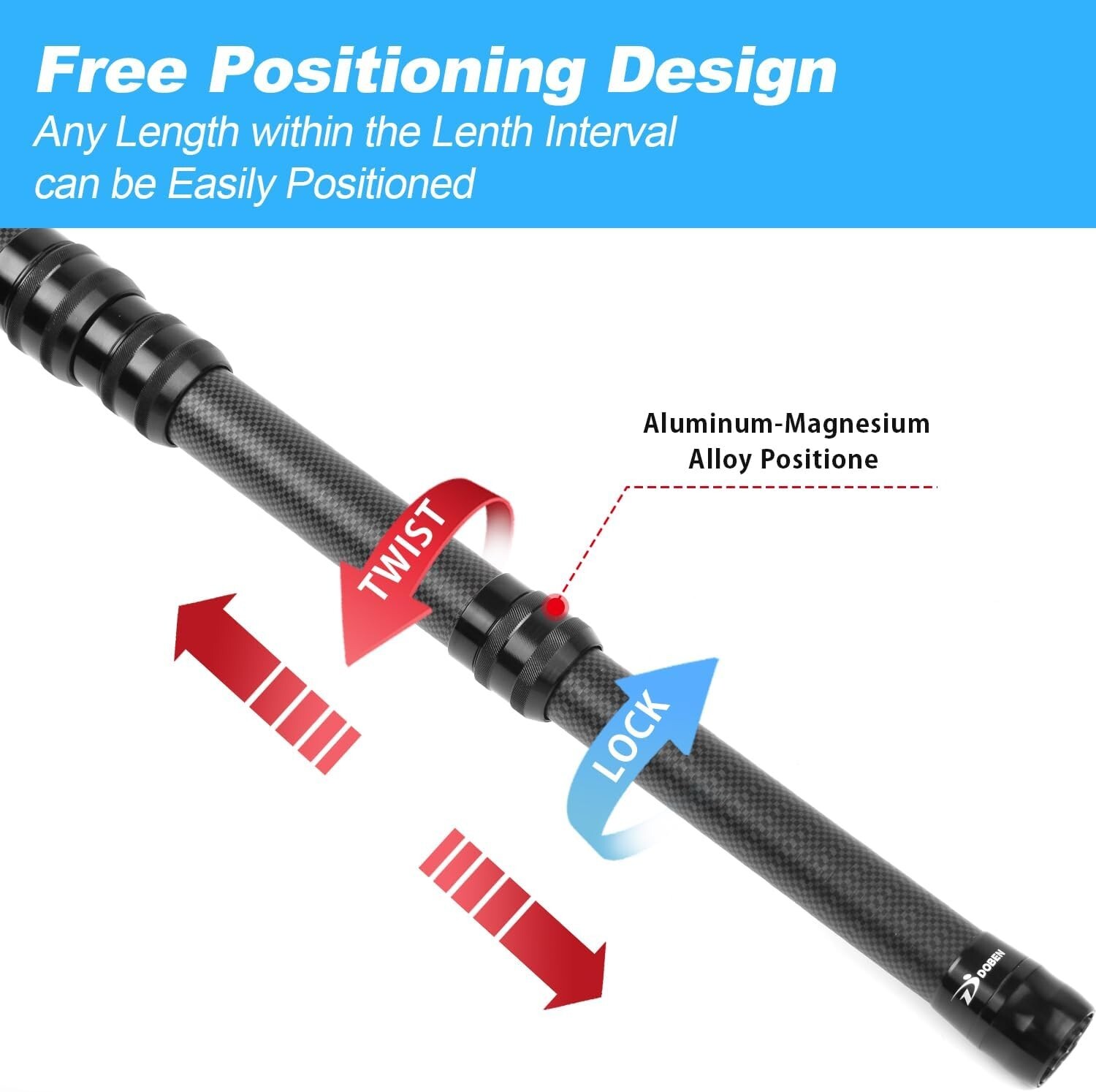 Carbon Fiber Pool Pole, 12 Foot Telescoping Swimming Pool Cleaning Pole