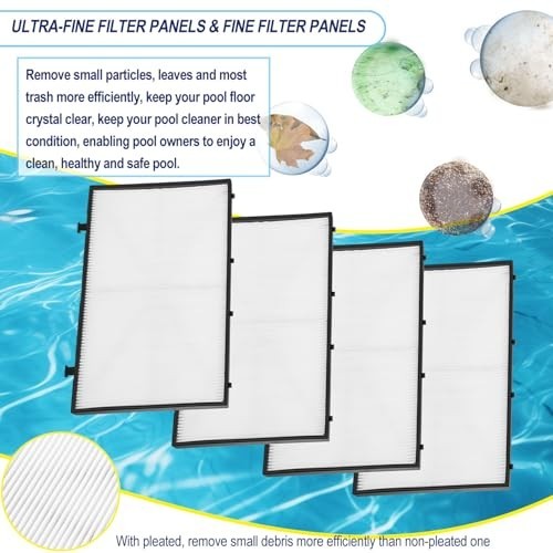 Robotic Pool Cleaner Tune-Up Kit – Ultra Fine Filter Panels, Grey Brushes, Track