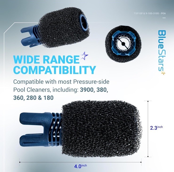 Ultra Durable TSP10P Tail Sweep and 9-100-3105 (Pack of 6) Sweep Hose Scrubber R