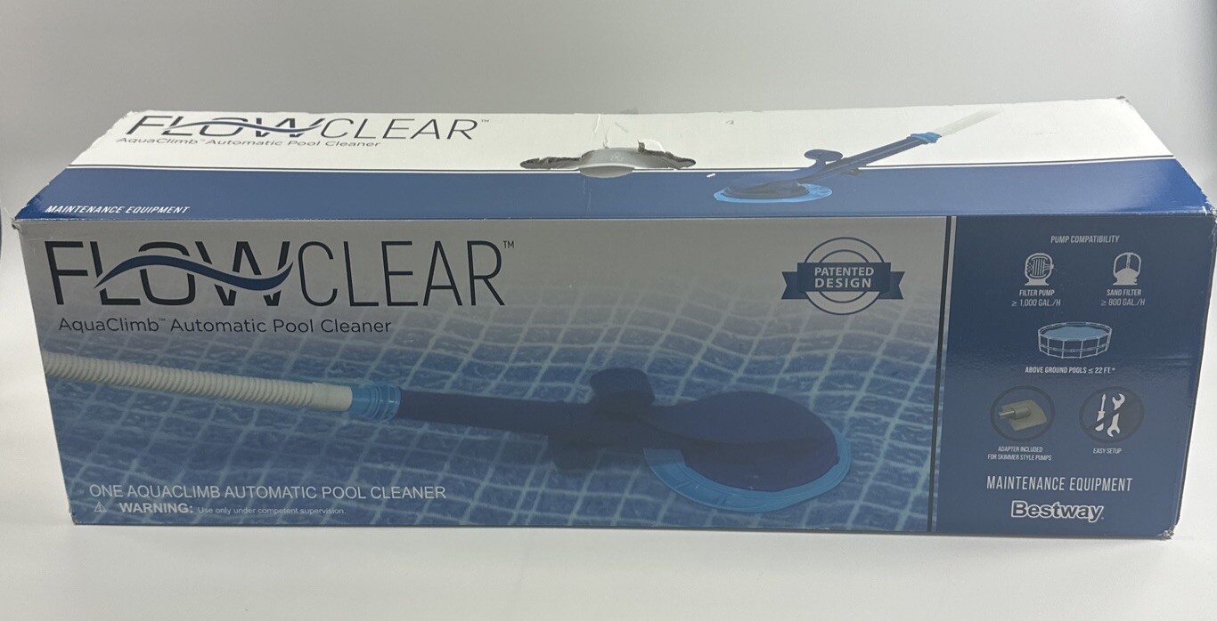 Flowclear AquaClimb Automatic WaterPowered Above Ground Pool Cleaning Vacuum NEW