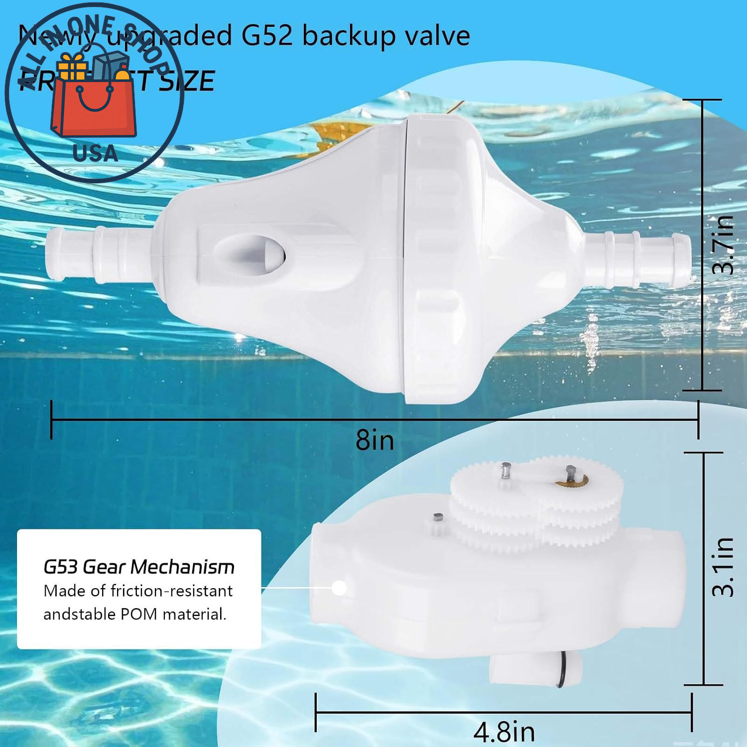 G52 Backup Valve Kit for Polaris 180, 280, 380, 480, 3900 Pool Cleaners