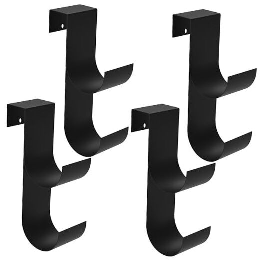 codree Pcs Pool Fence Hooks for Pool Equipment, Black Heavy Duty 4 Black-4