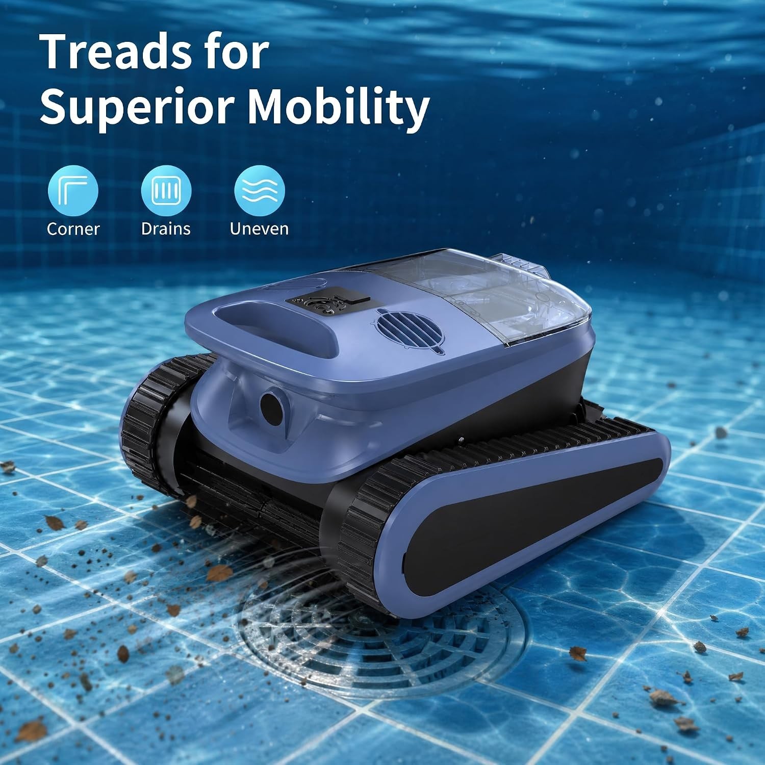 (2026 New) Cordless Robotic Pool Cleaner, 180-Min Wall-Climbing SAT 40